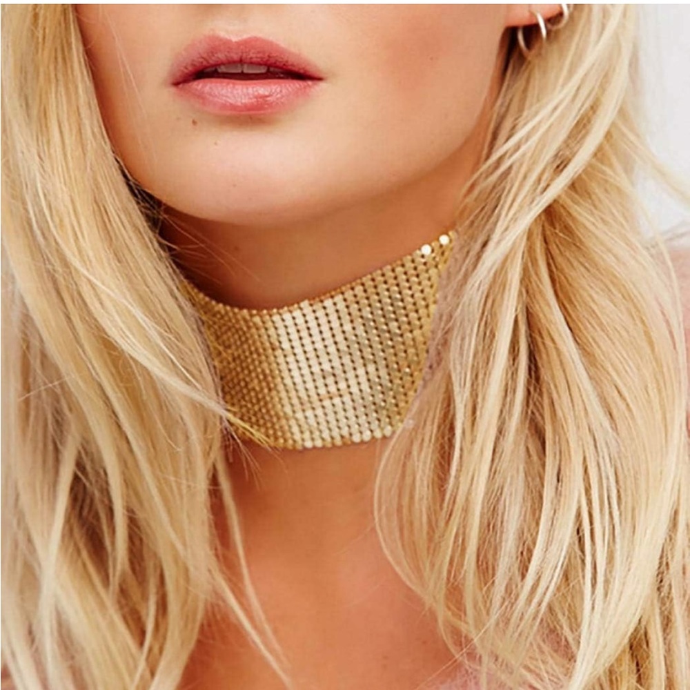 Retro Gold Disco Choker